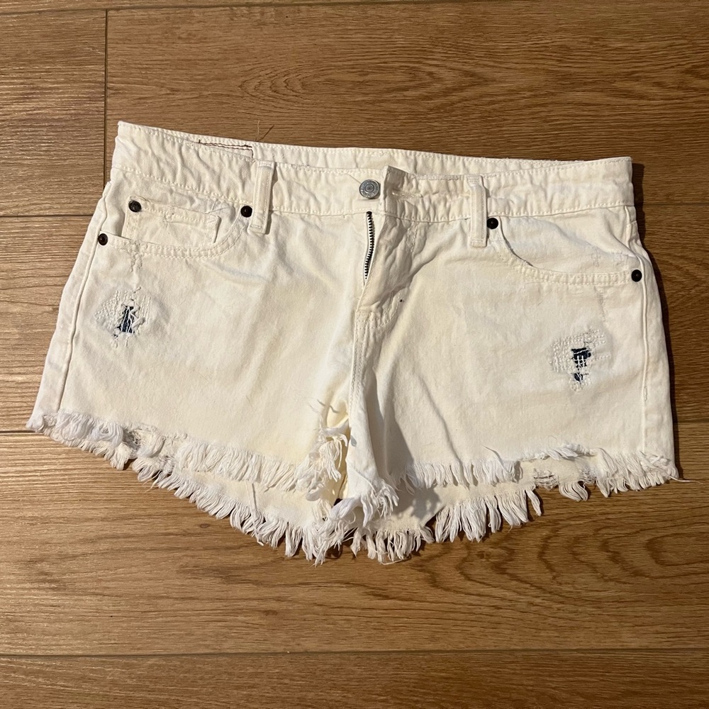 Denim & Supply Ralph Lauren white jean shorts